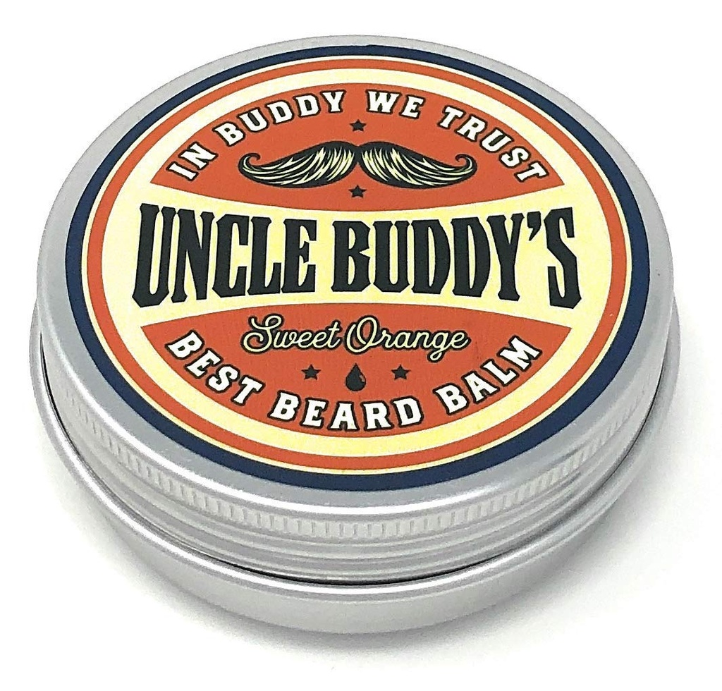Onkel Buddys beste søte oransje Beard Balm leave-in conditioner for kontroll og stil, fremmer beard vekst og helse, 2 oz