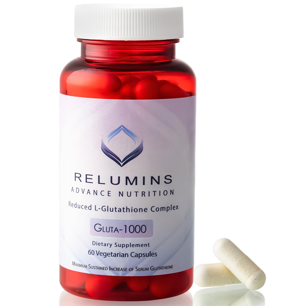 Aluminium L Glutathione Supplement Complex - Redusert Glutathione 1000mg med Alpha Lipoic Acid & Rose HIPS Kapsler for Nourished & glattere hud, laget i USA - 60 Caps