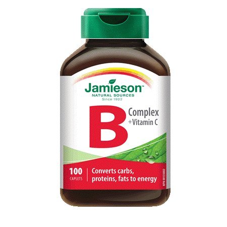 Jamieson Laboratories B Complex med vitamin C-100 caplets Merke