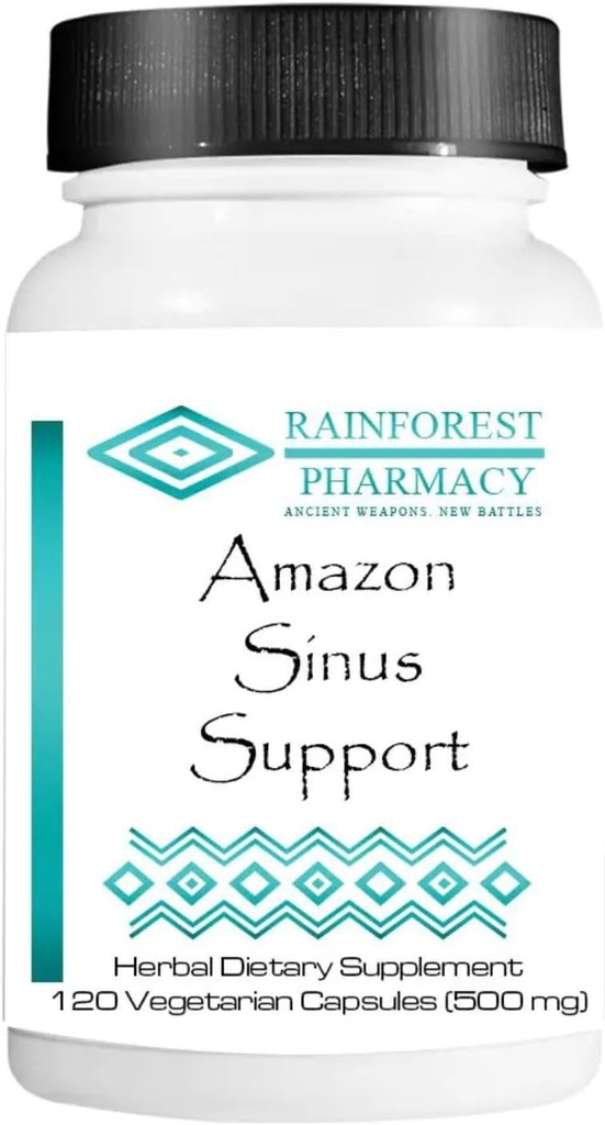Sinus støtte - 120 vegetariske kapsler, 500 mg | Naturlig sinus støtte med regnskog Botaniske