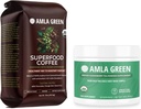 Amla Grønn Organic Ground Superfood Kaffe, Medium Roast Gourmet Kaffe og 20X Konsentrert Original Amla Strøm 30 Servering