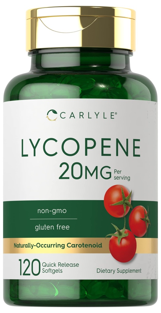 Carlyle Lycopen | 20 mg | 120 Softgels | Ikke-GMO & Glutenfri Supplement