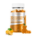 Glucosamine Chondroitin Gummies med MSM & Elderberry ekstra styrke - Felles støtte, Antioksidant immun støtte Supplement for voksne, menn og kvinner Mineraler, koenzym Q10, DHA - 60 Orange Gummies