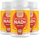 2000 MG NAD Supplement, Liposomal NAD + med høy absorpsjon, mer effektiv enn Nicotinamid Riboside, ren & pluss økende Supplement, aldring forsvar, metabolisme og cellulære, 180 mykegels