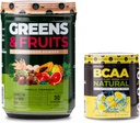 Nutrologi Grønner og frukter pulver-Naturlig laget Superfood, Vanilla kanel (30 serveringer) BCAA naturlig, plantebasert BCAA pulver, sitronade flavor (30 serveringer)