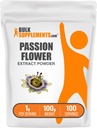 BulkSupplements.com Passion Flower Extract pulver - Passion Blomster Supplement, Herbal Supplement - Glutenfri, 1g per Serving, 100g (3,5 oz) (Pack of 1)