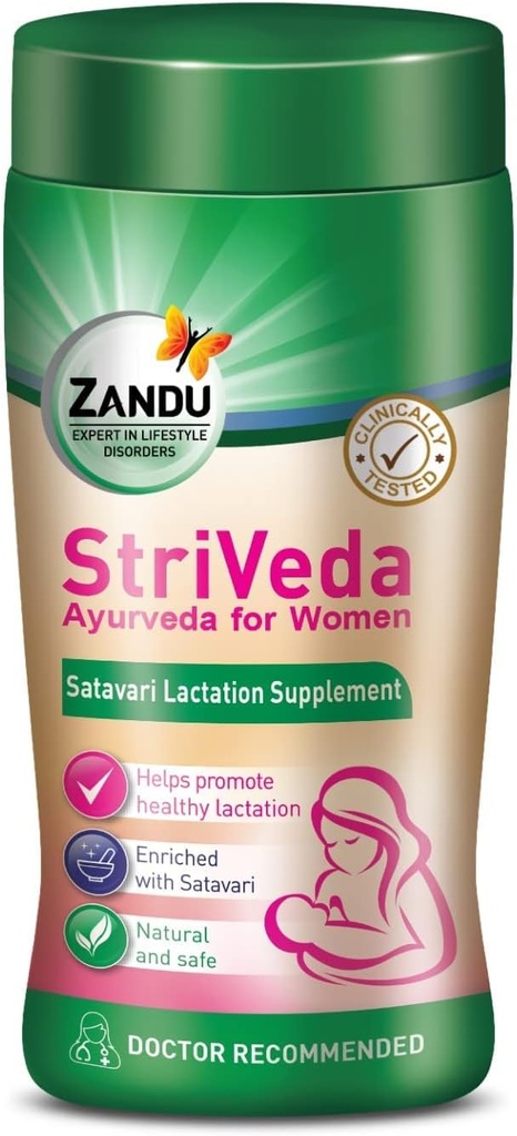 Nutranix TNA Striveda Satavari Lactation Supplement for å øke brystmelkforsyningen, 210 g, doktor anbefalt, naturlig og trygt