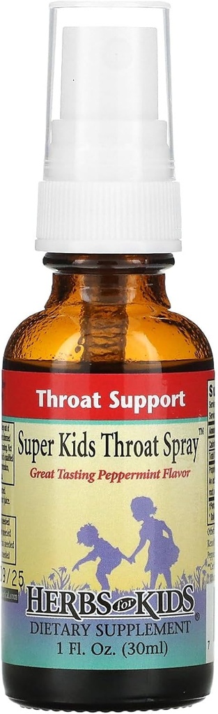 Urter for barn Super Kids Throat Spray, 1 Ounce