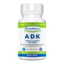 Power by Naturals ADK Vitamin Supplement - høy styrke blanding av VIT A D3 K2 vitamin 5000 iu - støtte bein, hjerte og immun helse - 60 kapsler (2 måneders forsyning)