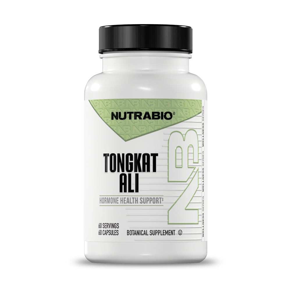 NutraBio Tongkat Ali Longjack 100 Supplement - naturlig støtte for muskelmasse, styrke, ytelse- Longjack Tongkat Ali for menn- 200mg per kapsel, 60 Serveringer