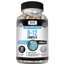 Kaya Naturals B-12 Complex | Multivitamin Supplement for kvinner og menn Energi og Metabolisme Booster B-kompleks vitamin med Biotin, Choline, Inositol, Folat og vitamin C - 30 kapsler