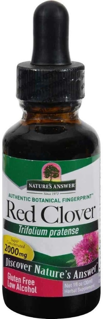 Naturens svar Rød Clover blomstrende topper, 1-Fluid ounces  Natural Naturlig Mood Support | Hormon Balance for kvinner | Menopausal støtte