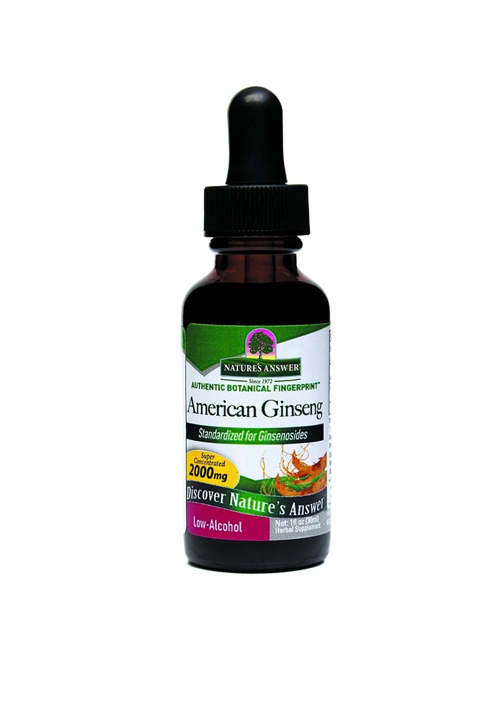 Naturens svar Amerikansk Gingseng Root Supplement med økologisk alkohol, 1-Fluid Ounce | Immunstøtte | fremmer kognitiv funksjon | Natural Energy Booster