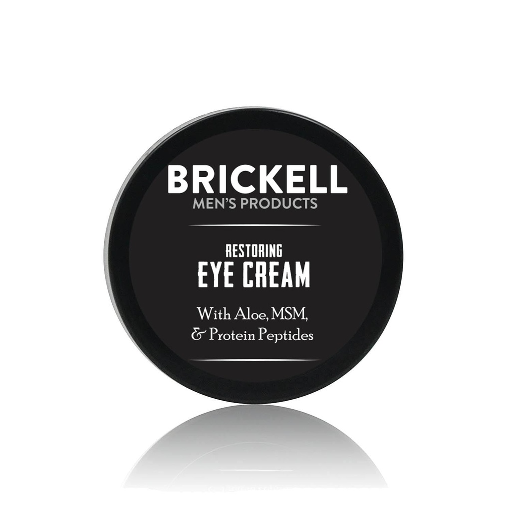 Brickell Menns gjenoppretting under øyekrem for menn, naturlige og organiske anti-aldringsøye Balm å redusere puffiness, krukker, mørke sirkler, crows føtter og under øyeposer, 0,5 ounce, uscented