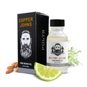 Kobber Johns Premium Beard Olje for menn - Naturlig formel med Jojoba & Castor Olje - Letvekt Ikke-Grazy Beard Moisturizer - Softens, Hydrates & Tames Frizz - Polys-Bergamot & Cherry Almond 1 oz