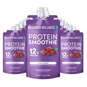 Designer wellness protein smoothie, ekte frukt, 12g protein, lav karbohydrat, null tilsatt sukker, glutenfri, ikke-GMO, ingen kunstige farger eller flavors, blandet berry, 12 greve