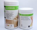 HERBALIFE (Duo) Formel 1 Sunn måltid ernæringsmessig risteblanding (Cafe Latte) med personlig proteinpulver