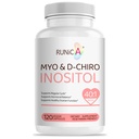 Myo-Inositol & D-Chiro Inositol Supplement for kvinner - Ideell 40:1 Ratio -Support Hormone Balance & Fertilitet & Ovarian Helse - Vegansk pulverkapsler - 120 Kapsler 30 dagers forsyning