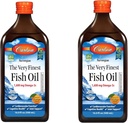 Carlson - Den aller fineste fiskeolje, 1600 mg omega-3s, flytende fiskeolje Supplement, norsk fiskeolje, Wild-Caught, Sustainablely kildet fiskeolje væske, oransje, 16,91 fl Oz (pakke av 2)