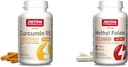 Jarrow Formler Curcumin 95 500mg og Methyl Folat 400mcg Antioksidant og kardiovaskulær helse støtte kosttilskudd Bundle, 120 og 60 Veggie kapsler