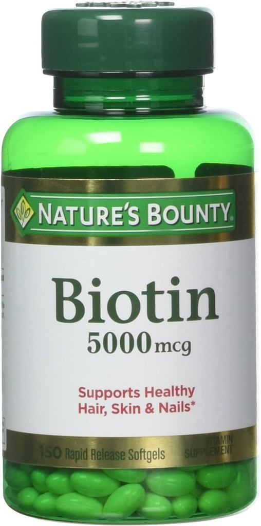 Naturens Bounty Biotin 5000 mg, 60 raske oppløsningstabletter (pakke med 2)
