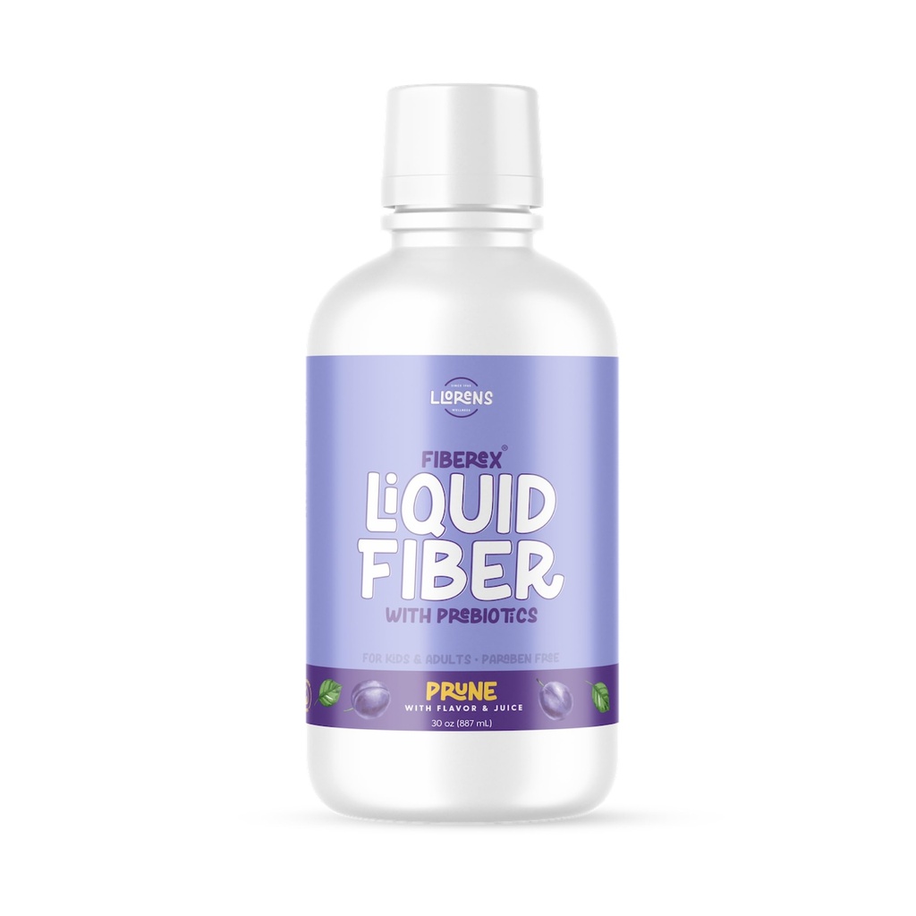 LLORENS FAQ flytende fiber 15 gram oppløselig fiber, ingen sukker, regelmessighet og myke verktøy - Prune Flavor - 30 FL oz
