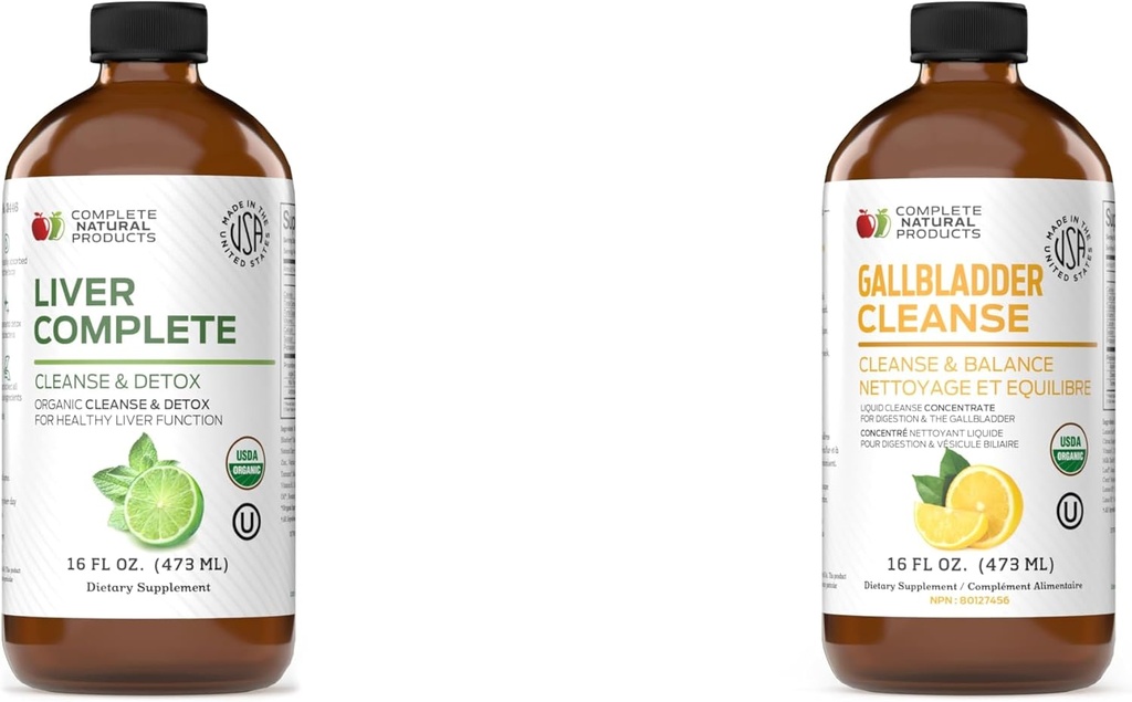 Fullstendige naturlige produkter Liver Complete 16oz & Gallblader Complete 16oz Bundle