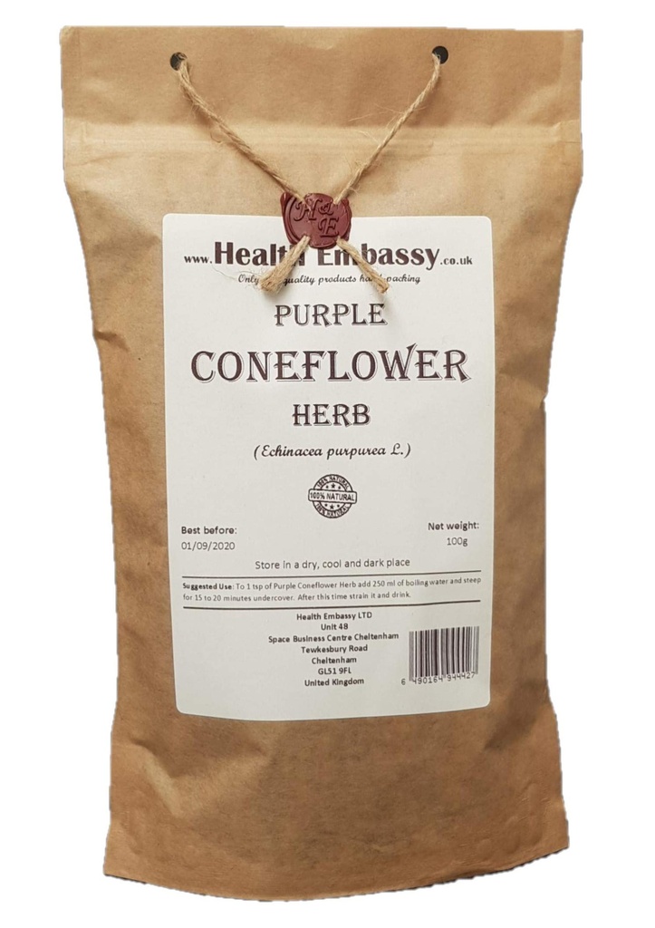 Helse Embassy Purple Coneflower Herb ® Echinacea Purpurea L ® Herbal Tea (100g)