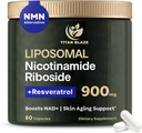 NAD + Nikotinamid Riboside med Resveratrol & Quercetin NMN Alternativ - Premium Anti-Aging Supplement for energi, fokus og cellulære støtte - 80 høy-Purity kapsler 900mg