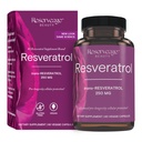Reservering Skjønnhet Resveratrol 250 mg - Beste Trans-Resveratrol - Vegansk Antioksidant Supplement for Cellular & Heart Helse - Hjelper Sunn aldring & Immune Helse - 60 Grønnsaker Kapsler