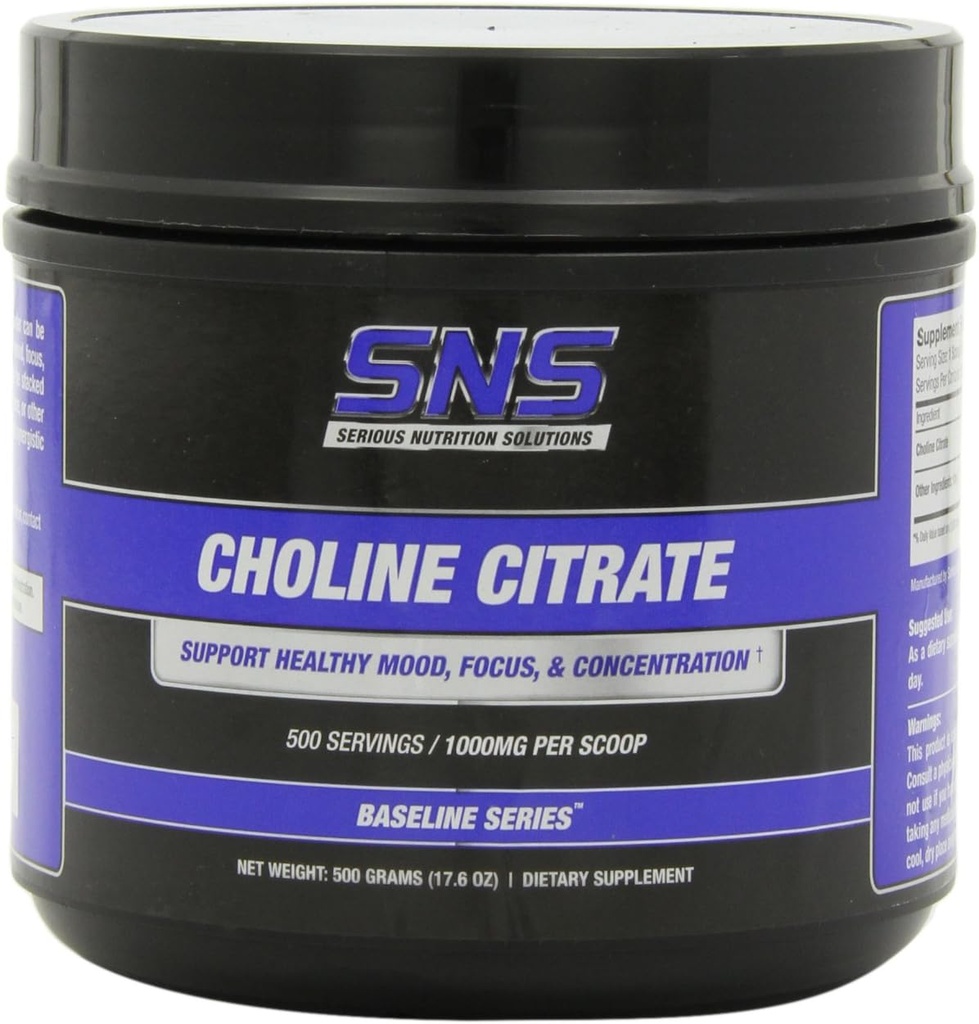 Alvorlig ernæringsløsning Choline Citrat pulver, 500 gram