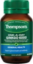Thompsons One-A-Day Ginkgo 6000mg 60 kapsler