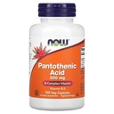 Nå mat Pantotensyre 500 mg, 100 kapsler (pakke med 1)