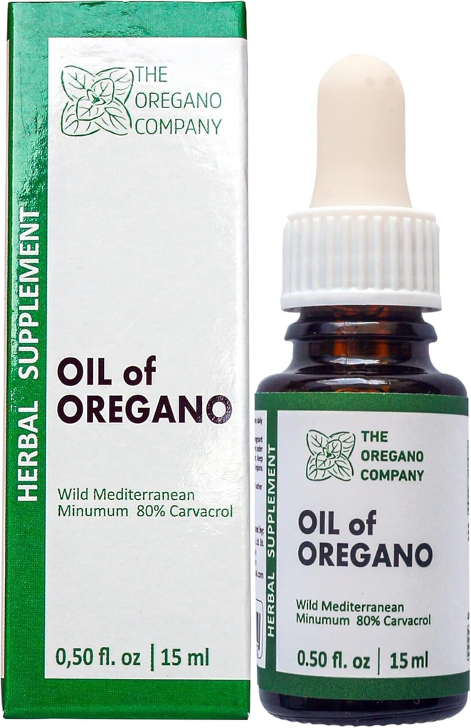 OREGANO COMPANY-olje av Oregano 0,50 fl. oz 15 ml flytende, dråper, vegansk, vegetarian, Aceite De Oregano, Edible Mat klasse kosttilskudd, høy naturlig karvatrol potens, wild oregano oljeekstrakt tinktur