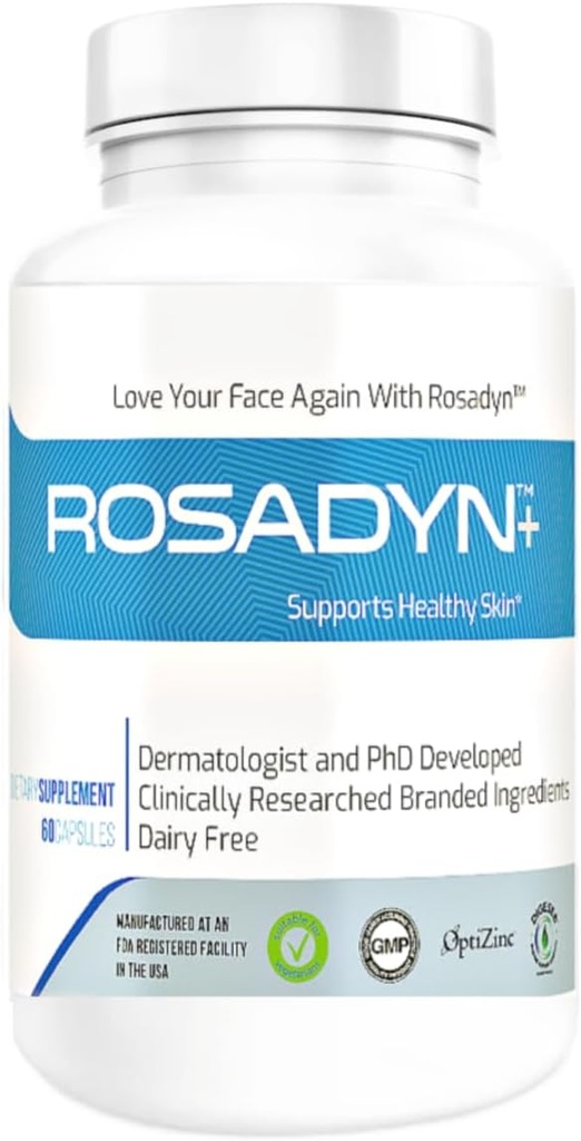 Rosacea Hudpleie Supplement for rødhet i ansiktet, øyet og nesen målrettes rotårsaken til symptomer