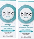 Blink Tårer Lubrerende øyedråper (Mild-Moderate tørr øye), 0.5 FL OZ (15 ml) - 2-pakke