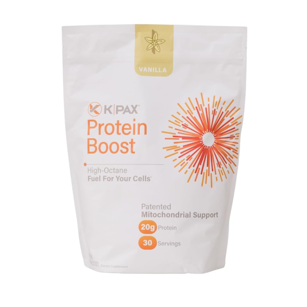 K* PAX KPAX immunproteinblanding, Mitokondriell støtte formel + Grønn Superfood og Probiotika Vanilla 2 -Pund