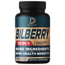 10in1 Bilbær Ekstrakt for øyne Supplement for 3 måneder - tilsvarende 9260mg med kornfrø, Carrot, Elderbær, Eyebright, Quercetin og flere urter - Ikke-GMO, Glutenfri - 90 Vegan Kapsler