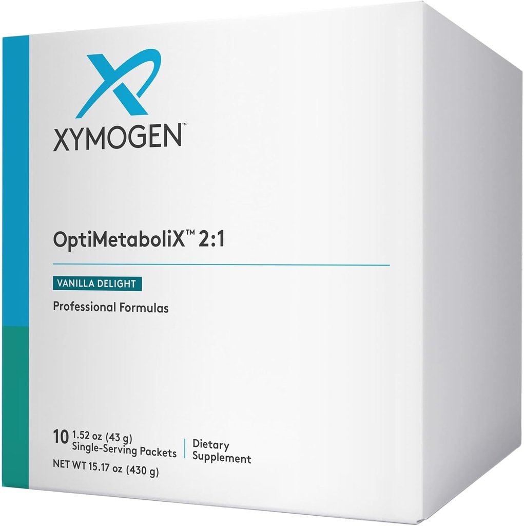 XYMOGEN OptiMetaboliX - Metabolisme Supplement med B12 Vitaminer og Folat - Cinnamon Supplements + vitamin B9 - Vegan & Glutenfri - Vanilla Delight (10 Serveringer)