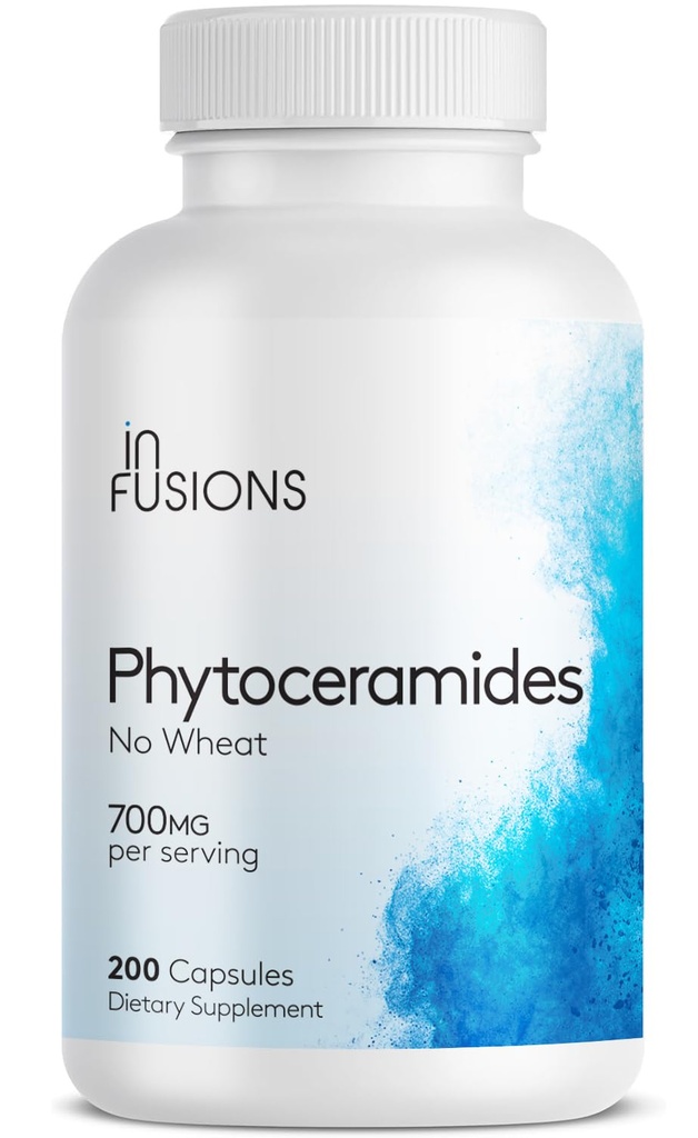 Phytoceramider 200 Kapsler Hud Repair Rejuvenasjon Anti-Aldring støtte Planteavledet Ceramider 700 mg Glutenfri ikke-GMO