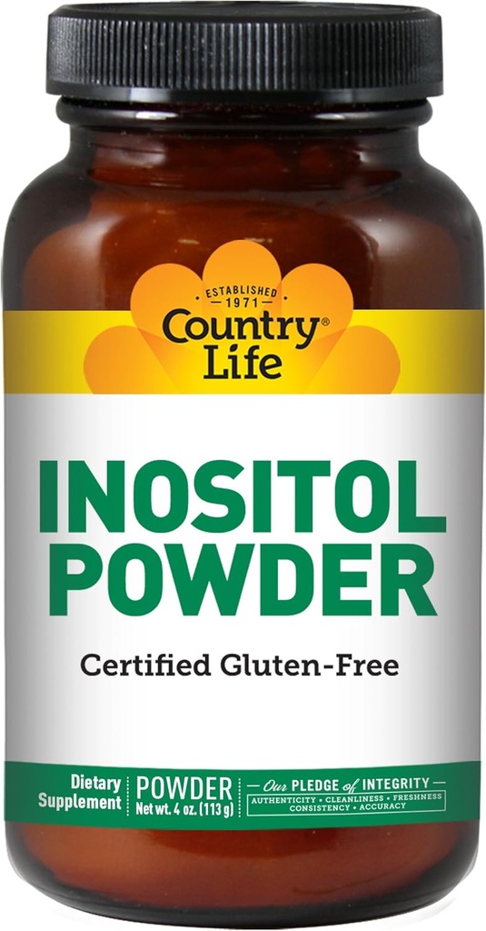 Country Life Inositol pulver, 4-Ounce