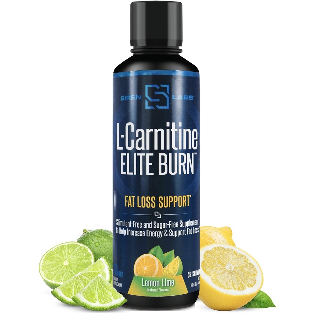 L-karnitin Elite brenne flytende keto fettforbrenner og metabolisme aktivator - fett tap støtte keto vennlig vekttap øke energi-stimulerende gratis - sitron lime 3000mg (32 serveringer)