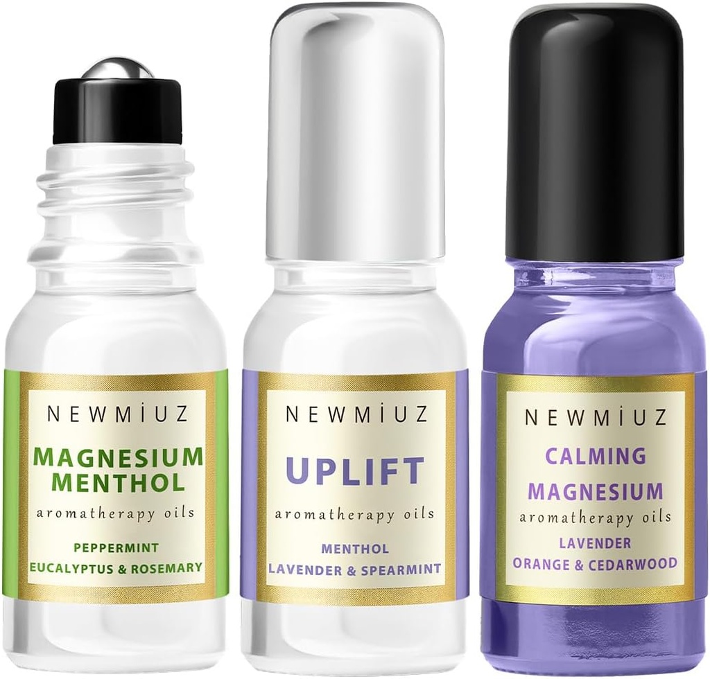 Magnesium Lavender Roll på pakke med 3 - Perfekt selvpleie gave til bursdag jul eller strømper Stuffers