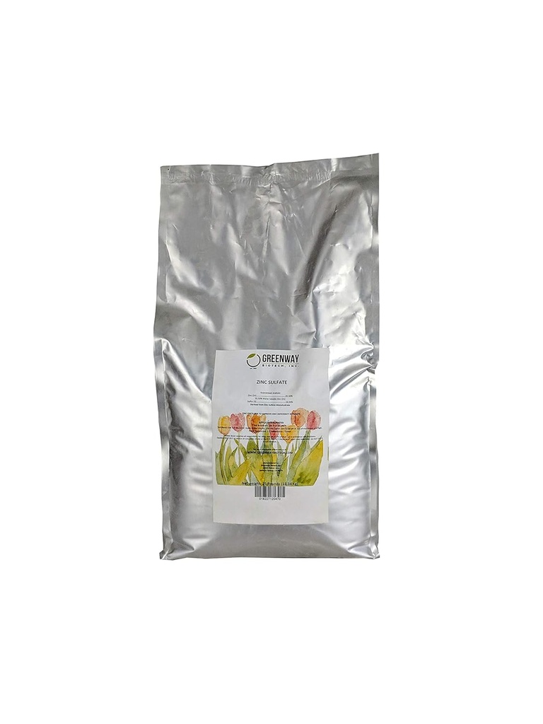 Greenway Biotech, Inc. sinksulfat pulver 35,5% monohydrat pluss 16,5% svovel - 25 pund