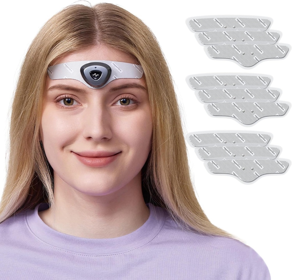 HeadaTerm-2 Migrain Relief Device e-TNS teknologi Oppladbar hode Cap Behandling for migrene og hodepine, Narkotikafri, klinisk bevist, rask aksjon, ingen bivirkninger (1* HeadaTerm 2 + 9* Electrodes)