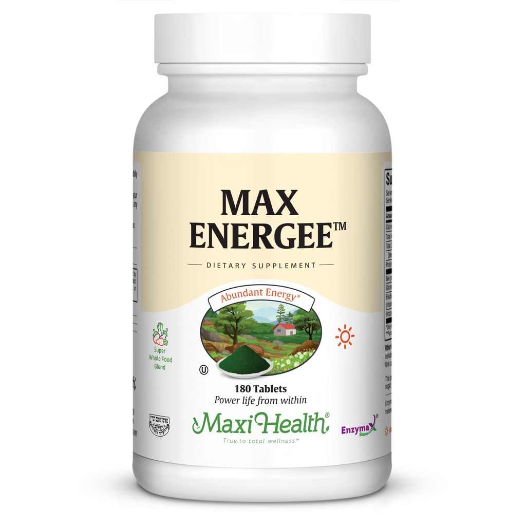 Maxi helse Max Energiee - naturlig energi og utholdenhet Booster - 180 tabletter - Kosher