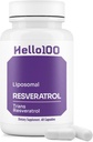 Høy renhet Liposomal Trans Resveratrol Supplement - Hver 250mg Kapsel overskudd 98% Renhet av organisk Resveratrol Supplement - Antioksidant Liposomal Resveratrol, Vegan - 60 Kapsler