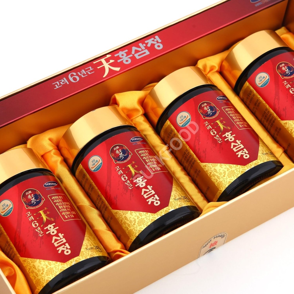 koreansk 6 år Root Red Ginseng gull ekstrakt, 240g(8.5oz) X 4ea, Saponin, Panax
