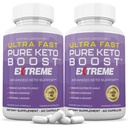 (2 Pack) Ultra raskt ren keto øke ekstreme keto piller 1675MG ny og forbedret formel inneholder Apple Cider Vineyard Extra Jomfru Olive Olje pulver Grønt Te Leaf 120 Kapsler