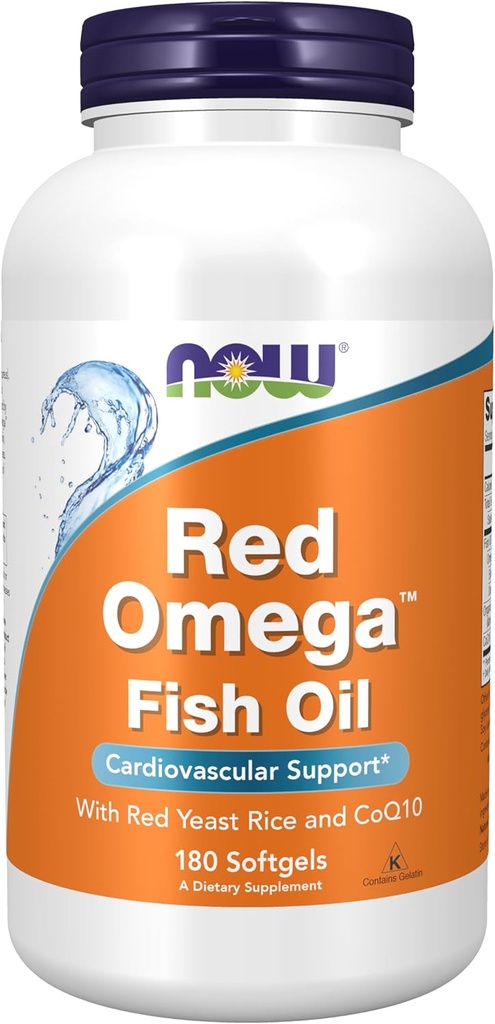 NU Mattilskudd, Rød OmegaTM med CoQ10 30 mg og Omega-3 fiskeolje, Cardiovaskulær støtte*, 180 Softgels